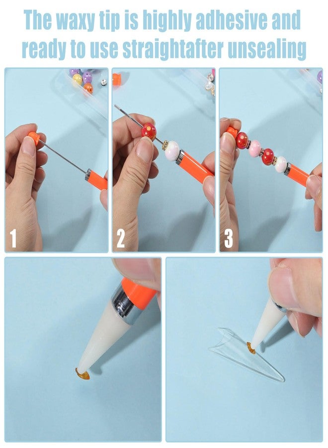 beinkmake 8pcs Rhinestone Picker Dotting Pen Beadable Dotting Pen Set with Fine Metal Tips for Diamond Painting Nail Art and Crafting - Image 4